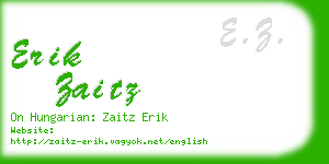 erik zaitz business card